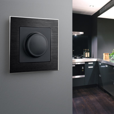 Рамка Aluminium черный алюминий W0011708