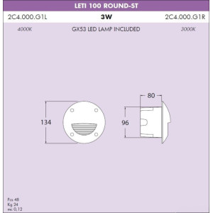 Подсветка для лестниц и ступеней Leti 2C4.000.000.WYG1L