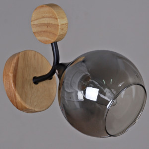 Бра  06780-0.2-01 BK+WOOD